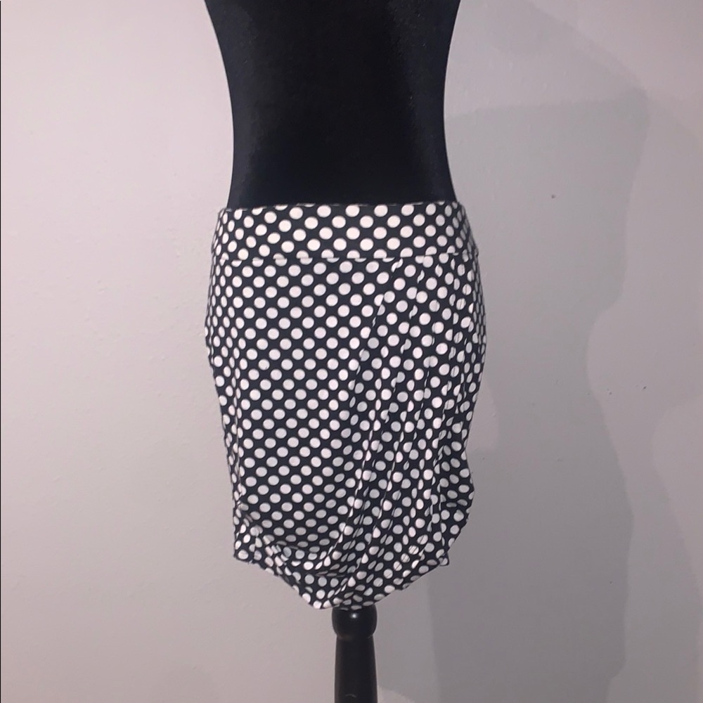 Polka Dot Black and White Skirt
